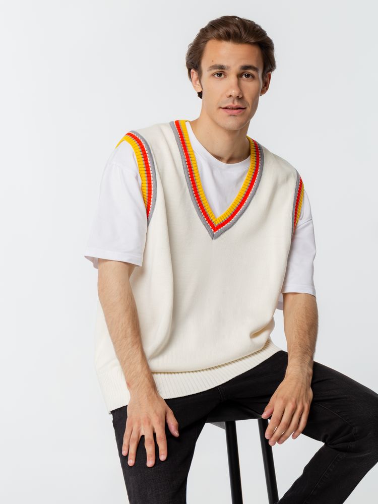 Жилет оверсайз унисекс Cornell в сумке, молочно-белый / Миниатюра WWW (1000)