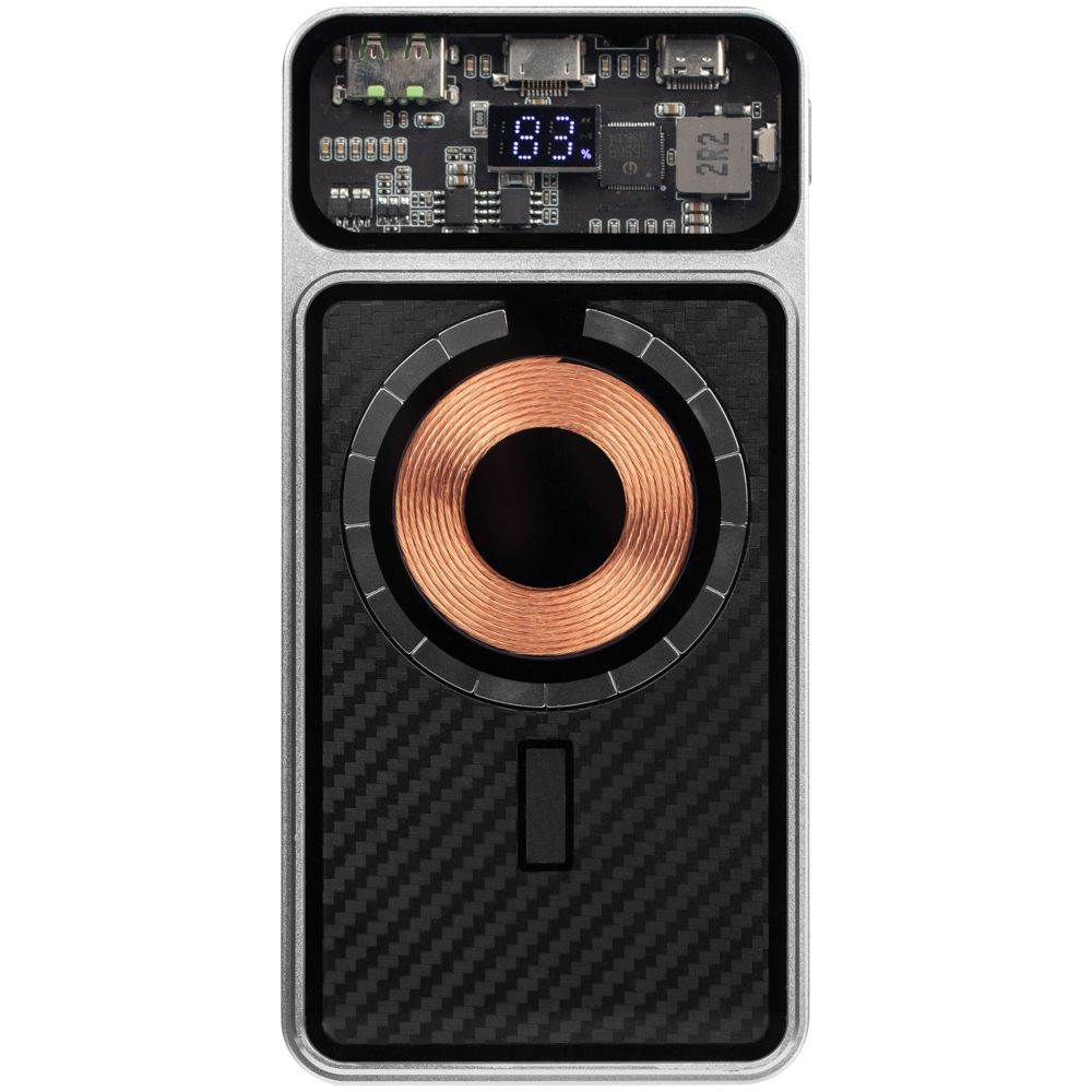 Магнитный беспроводной аккумулятор Cooper Prime 10000 мАч, серебристый / Миниатюра WWW (1000)