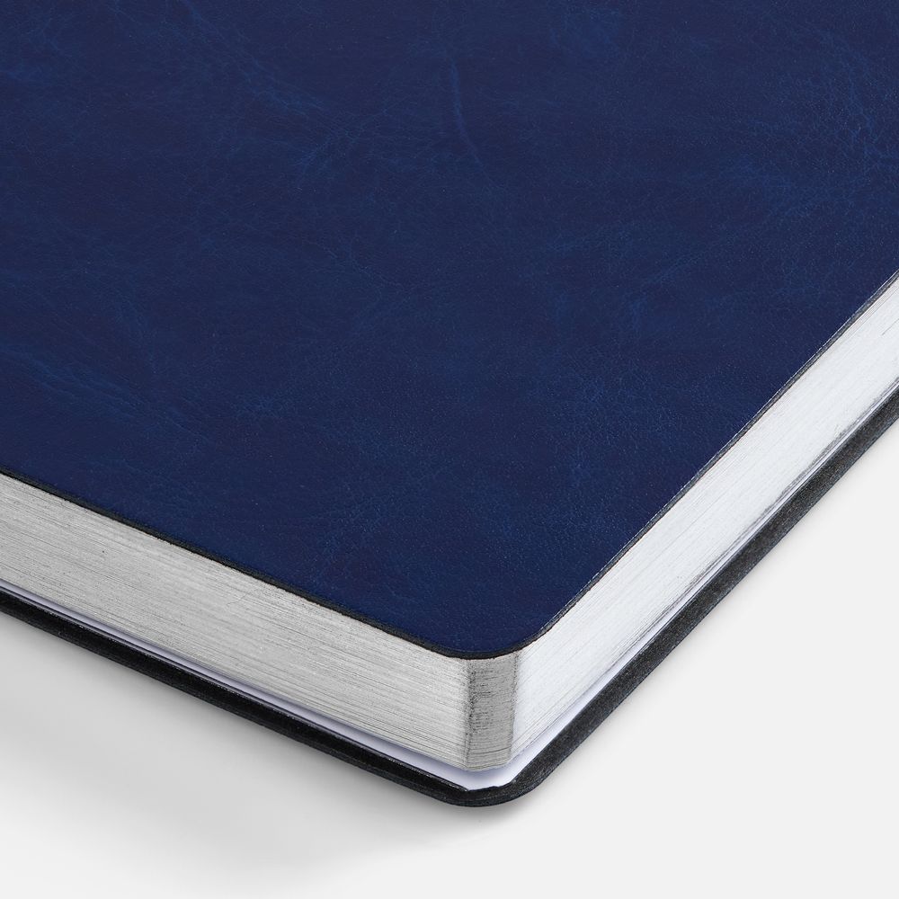 Ежедневник Nebraska Flex, недатированный, синий с серебром / Миниатюра WWW (1000)