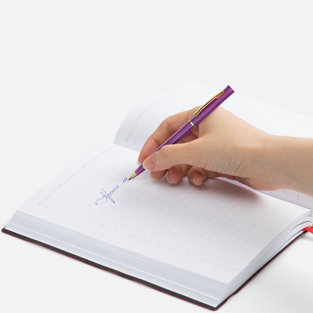 Ручка шариковая Euro Gold, фиолетовая / Миниатюра WWW (1000)