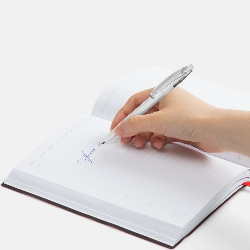 Ручка шариковая Bento, белая / Миниатюра WWW (1000)