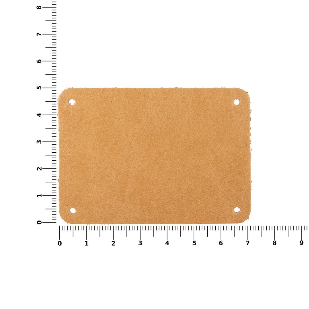 Лейбл кожаный Beta, М, бежевый / Миниатюра WWW (1000)