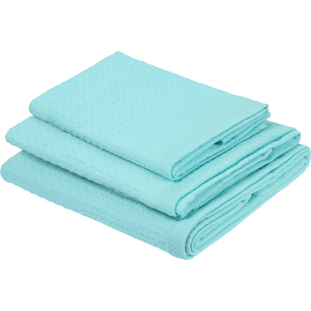 Полотенце вафельное «Деметра», малое, голубое (голубая мята) / Миниатюра WWW (1000)