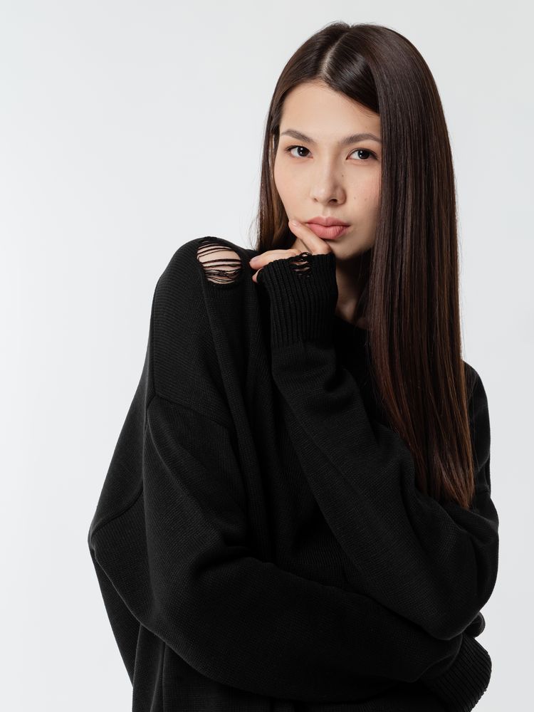 Джемпер оверсайз унисекс Grunge, черный / Миниатюра WWW (1000)