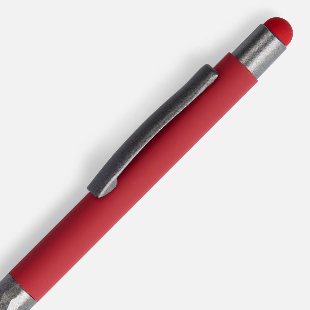 Ручка шариковая со стилусом Digit Soft Touch, красная / Миниатюра WWW (1000)