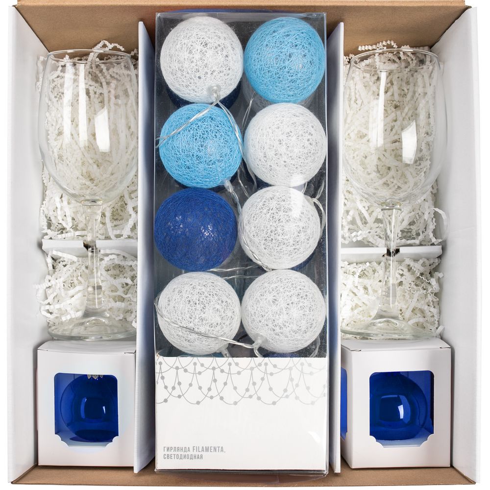 Набор Merry Moments для вина, синий / Миниатюра WWW (1000)