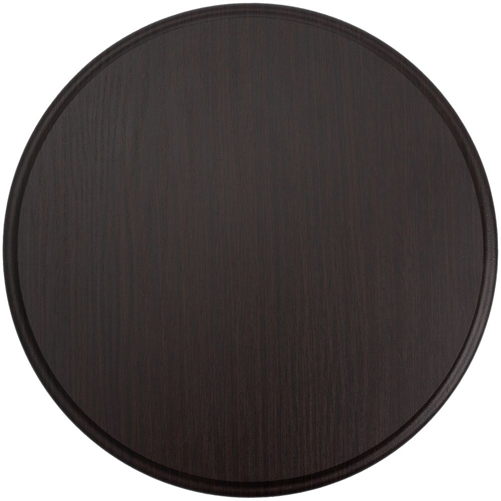 Плакетка Plaque, круглая, венге с золотистой пластиной / Миниатюра WWW (1000)