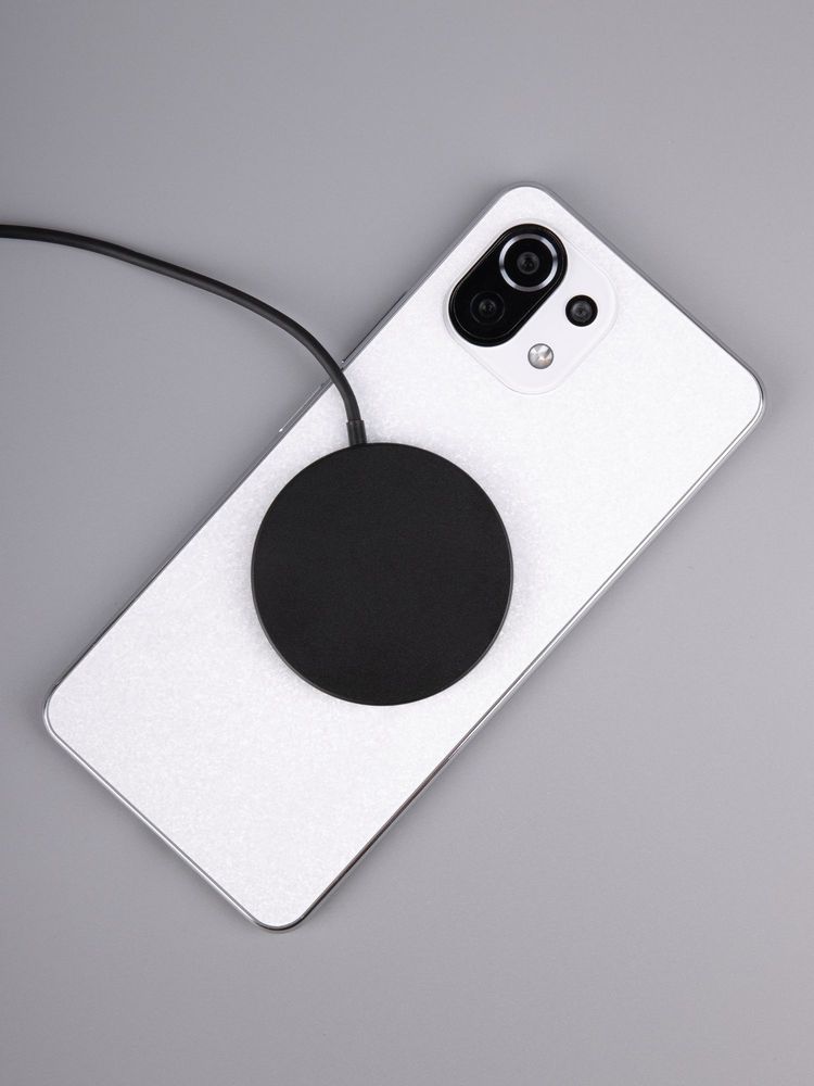 Беспроводное зарядное устройство с магнитами Magmate, черное / Миниатюра WWW (1000)