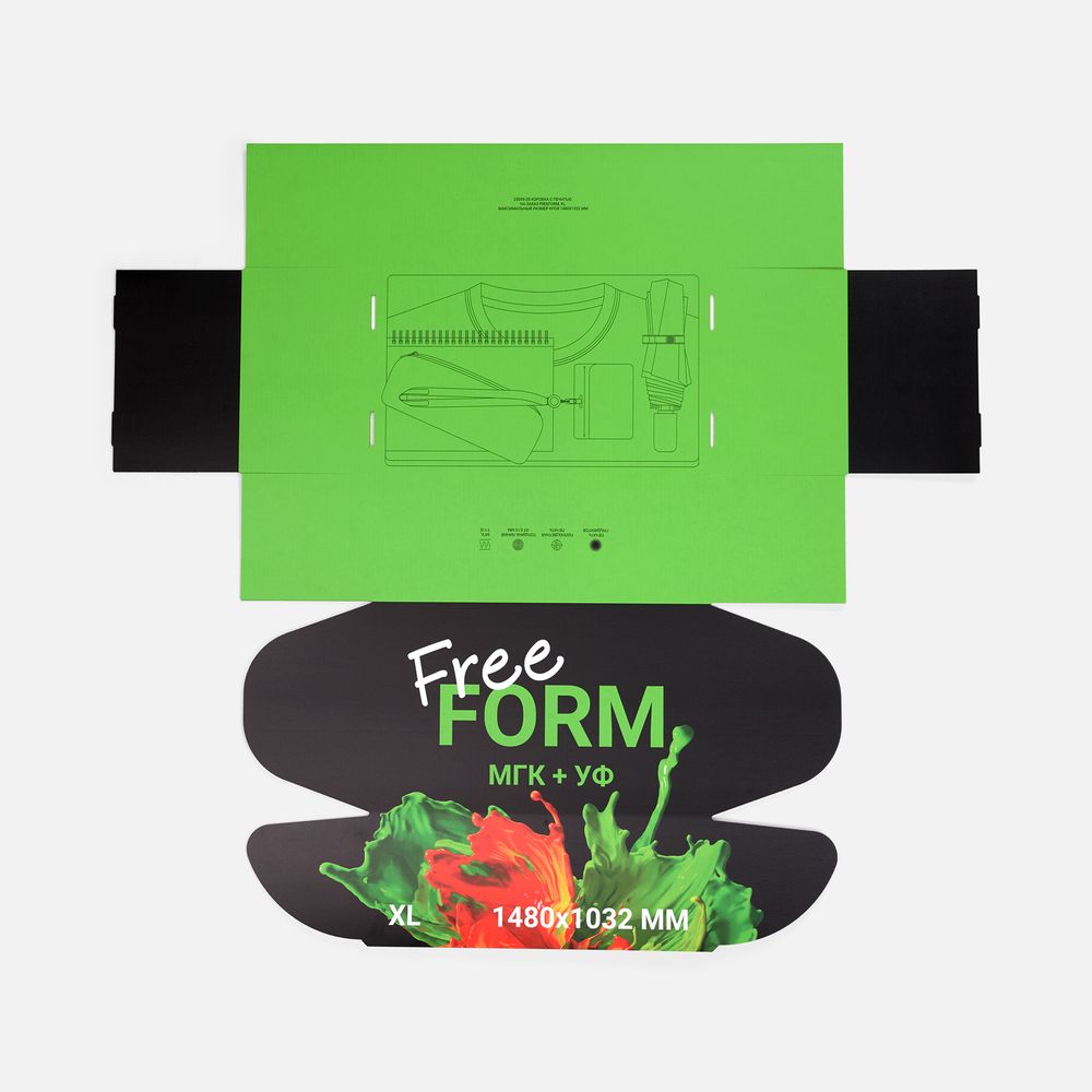 Коробка с печатью на заказ Freeform, XL / Миниатюра WWW (1000)