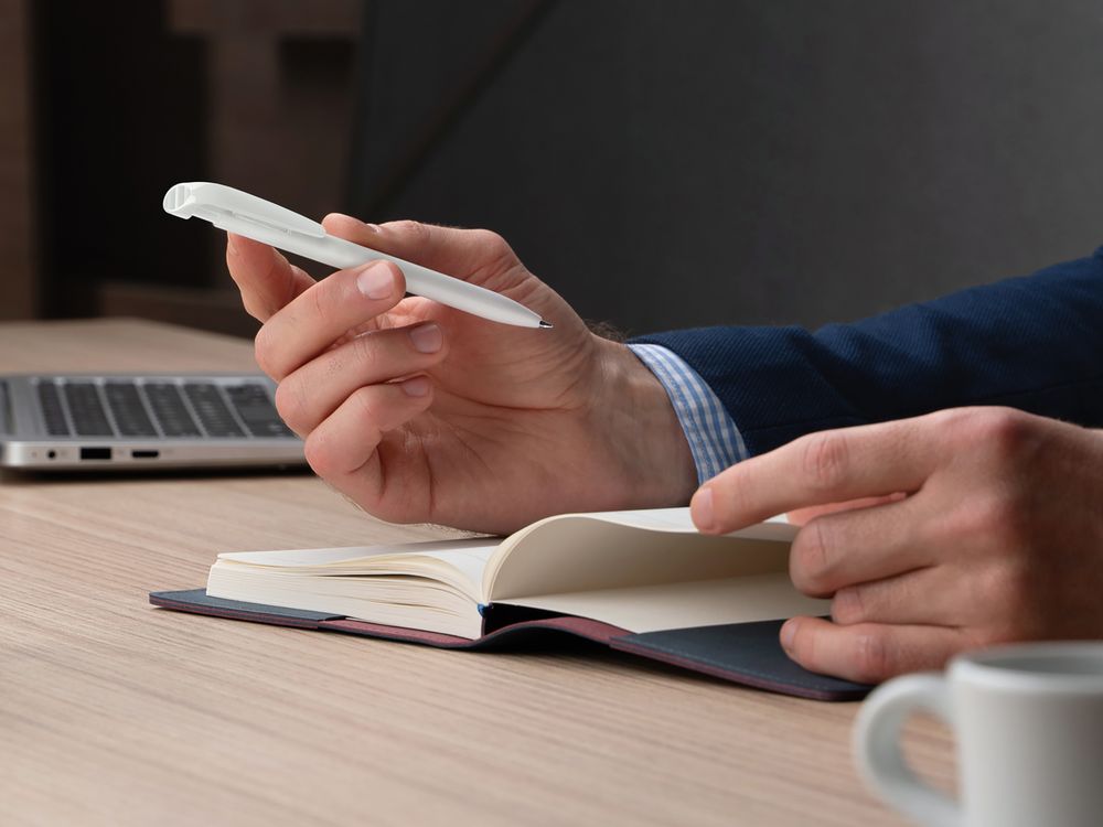 Ручка шариковая Favorite, белая / Миниатюра WWW (1000)