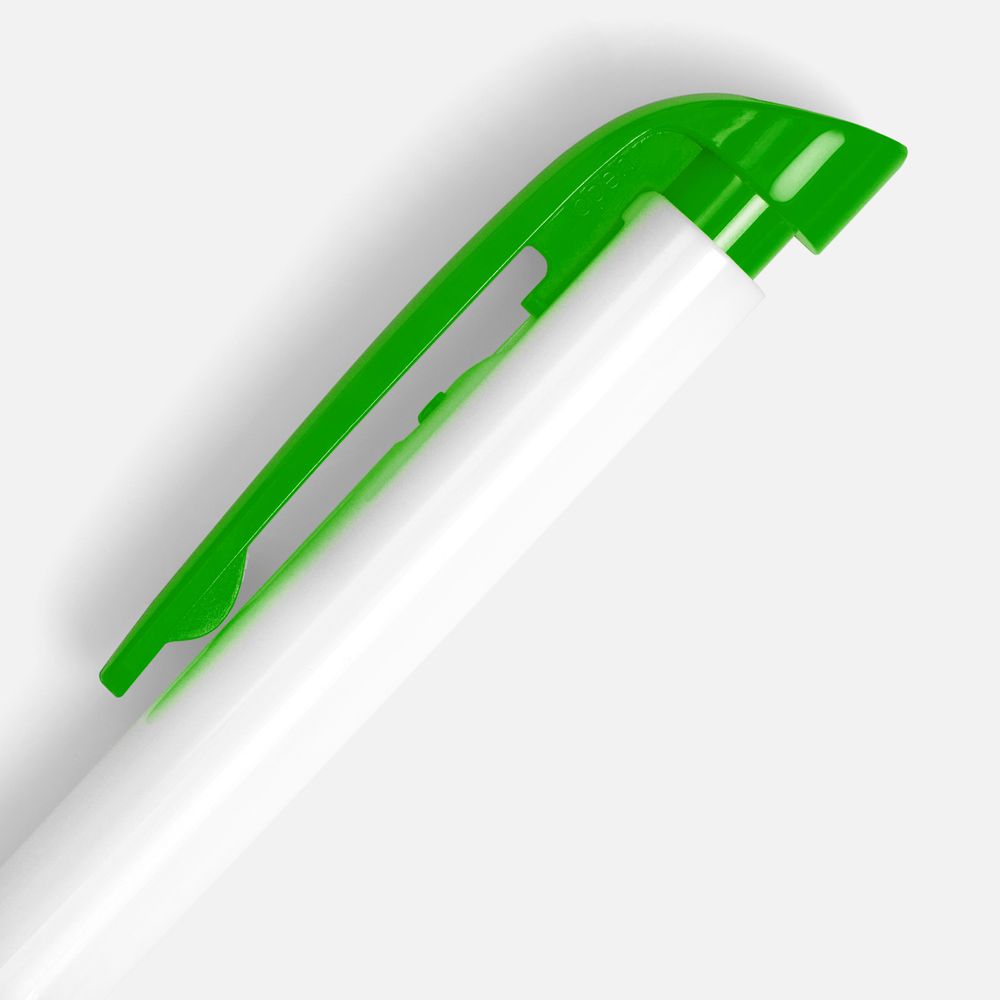 Ручка шариковая Favorite, белая с зеленым / Миниатюра WWW (1000)