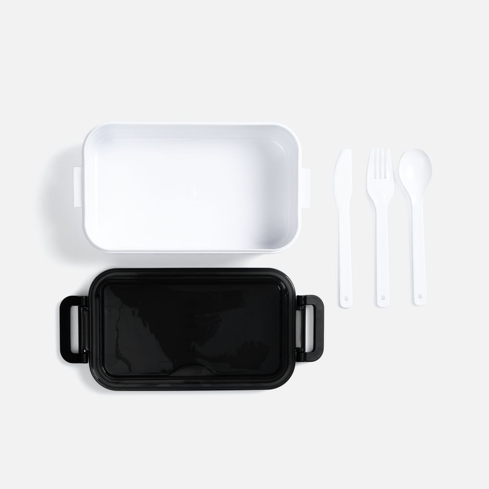 Ланчбокс Pranzo, белый с черным / Миниатюра WWW (1000)