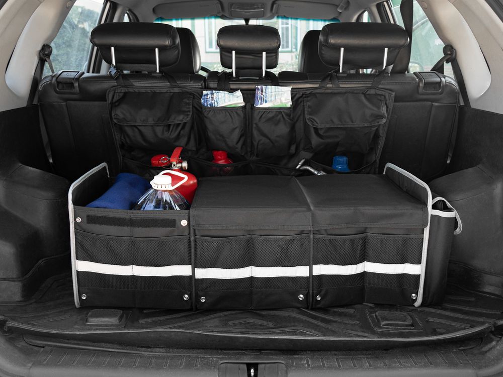 Органайзер в багажник с сумкой-холодильником Arranger, черный с серым / Миниатюра WWW (1000)