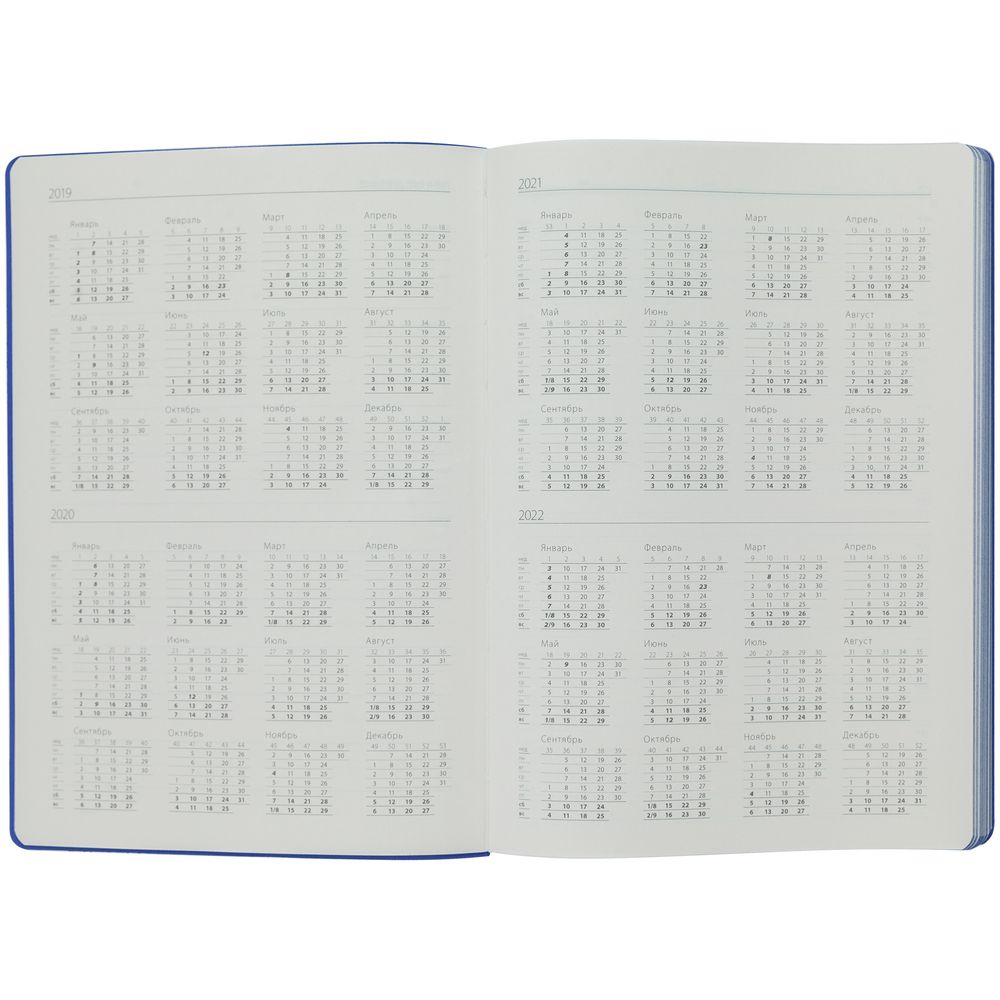 Ежедневник Flexpen, недатированный, серебристо-синий / Миниатюра WWW (1000)