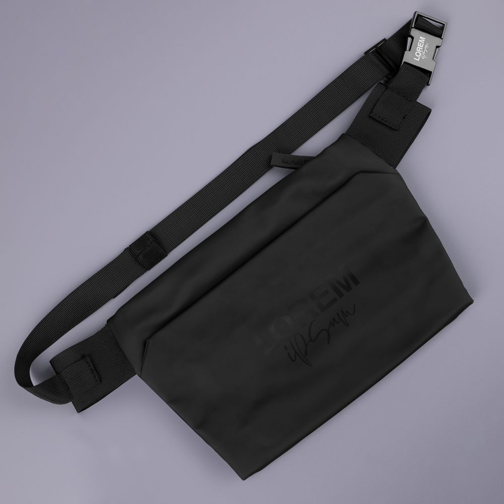 Поясная сумка Traffic, черная / Миниатюра нанесения (1000)