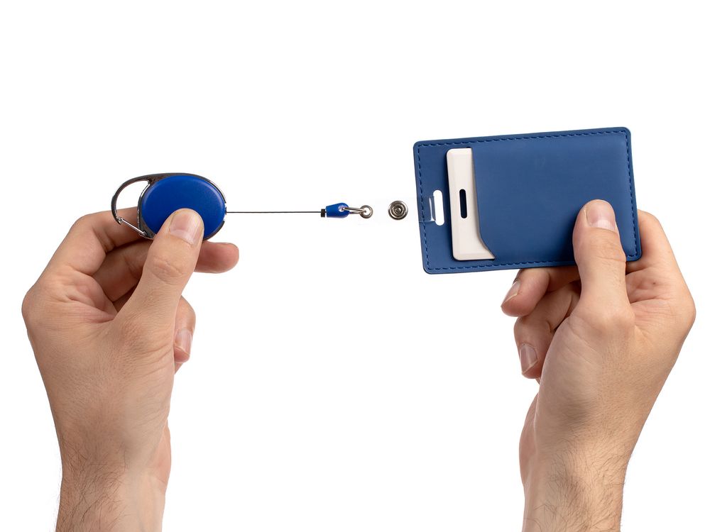 Ретрактор Access New с карабином, синий / Миниатюра WWW (1000)