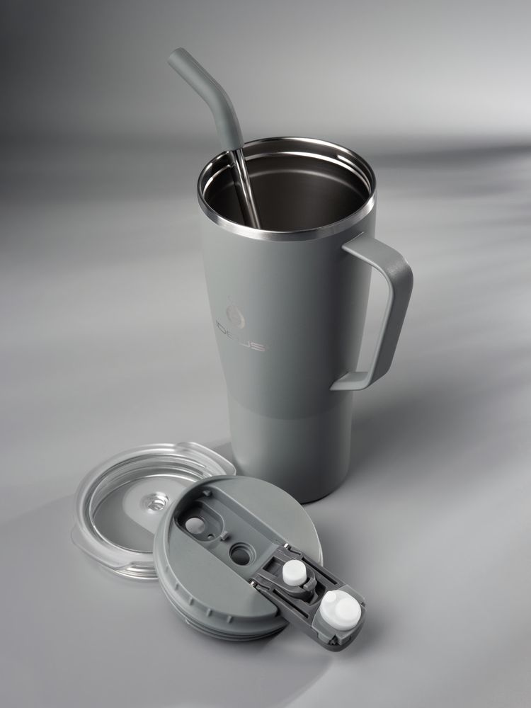 Термостакан Kasumigaoka, серый / Миниатюра имиджевого (1000)