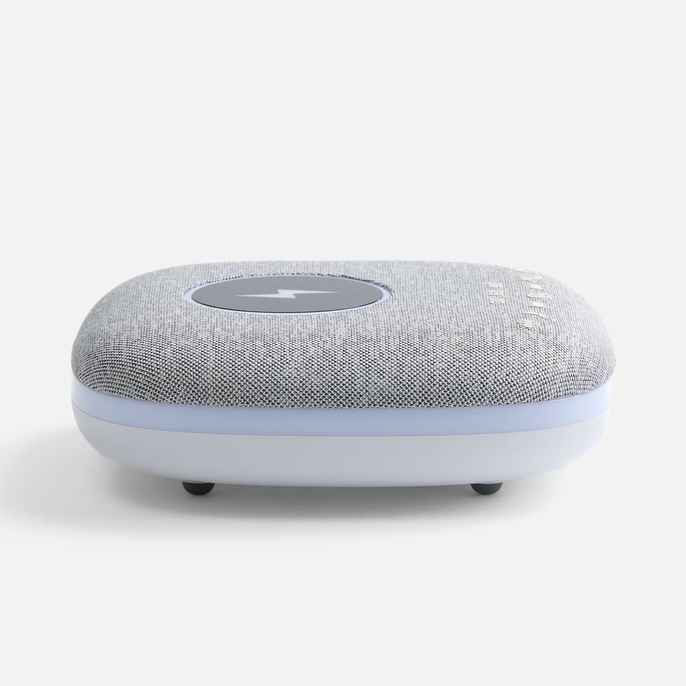 Bluetooth колонка с беспроводной зарядкой и подсветкой Terrafonic, серая / Миниатюра WWW (1000)