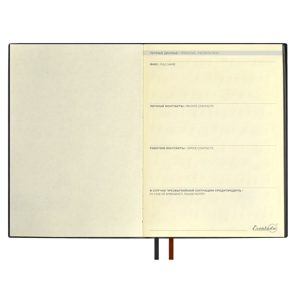 Ежедневник Avila, недатированный, черный / Миниатюра WWW (1000)