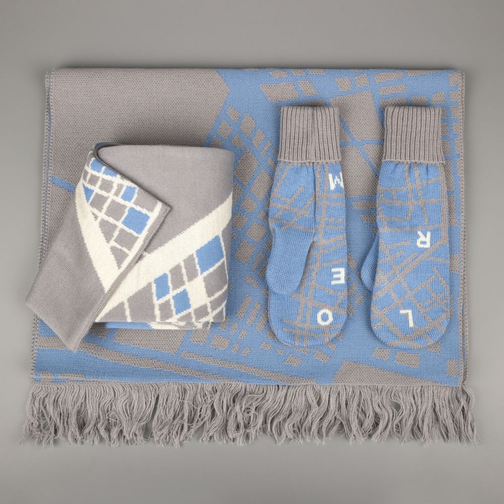 Шарф на заказ Tricksy Classic Net, L, полушерсть / Миниатюра WWW (1000)