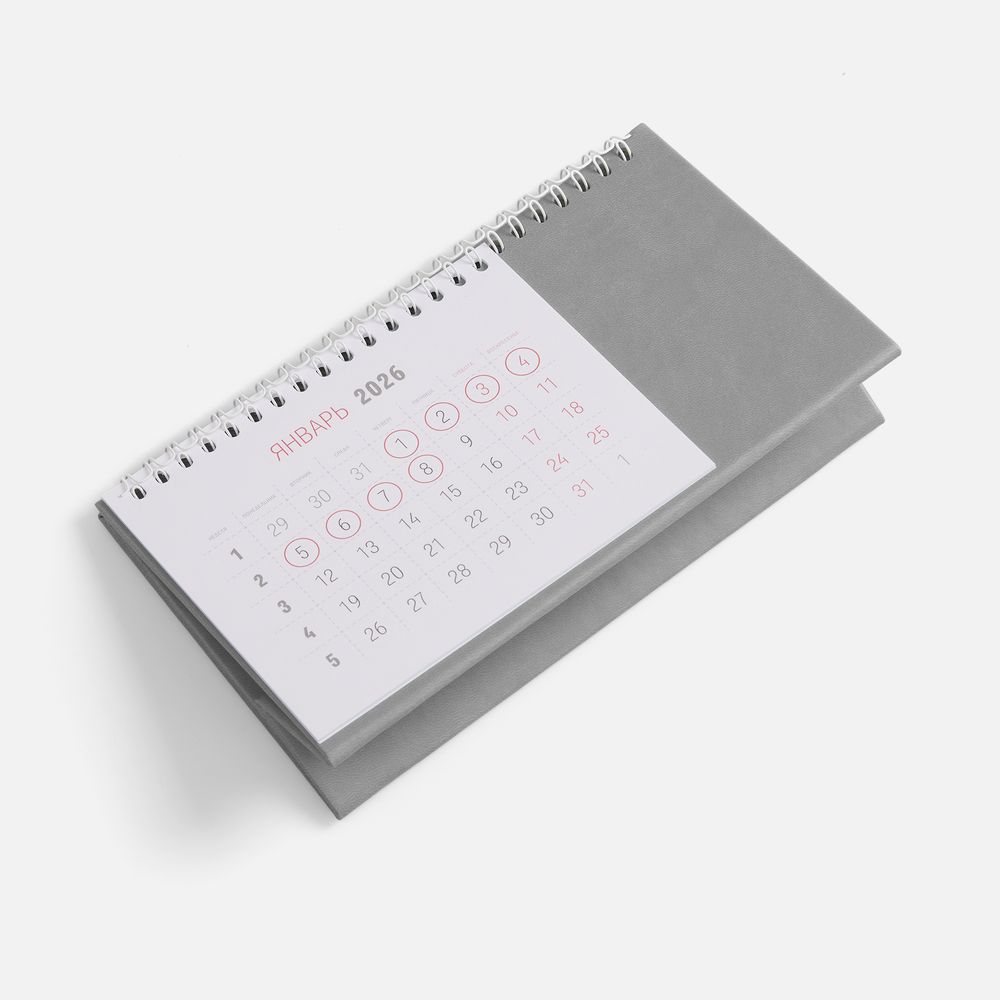 Календарь настольный Brand, серый / Миниатюра WWW (1000)