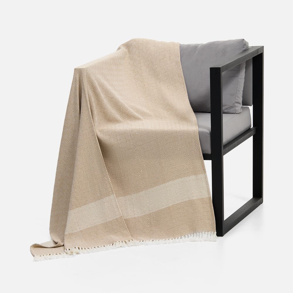 Плед Ladakh, бежевый / Миниатюра WWW (1000)