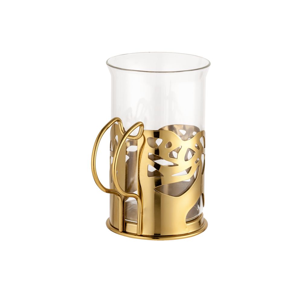 Набор из 2 стаканов в подстаканниках Cite, золотистый / Миниатюра WWW (1000)