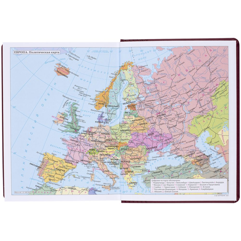 Ежедневник Brand, недатированный, бордовый / Миниатюра WWW (1000)