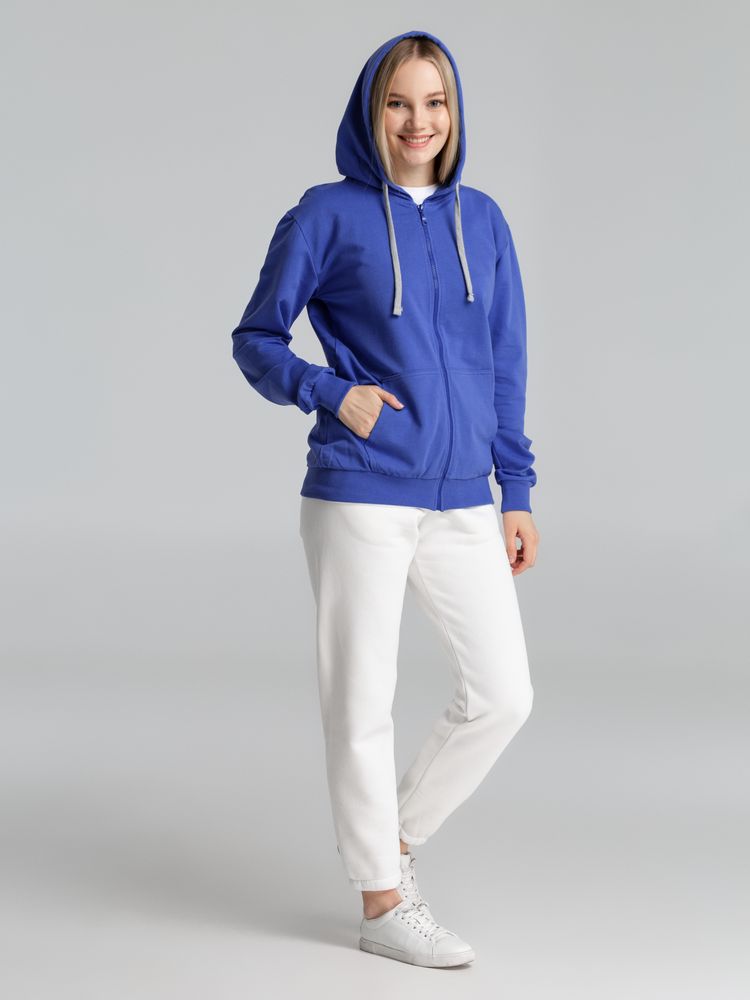 Толстовка с капюшоном на молнии Unit Siverga, ярко-синяя / Миниатюра WWW (1000)