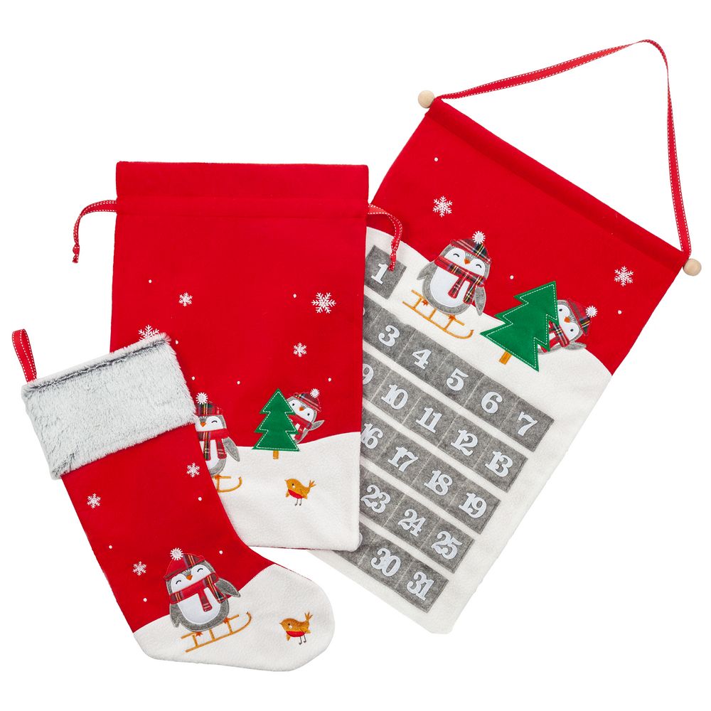 Мешок для подарков Noel, с пингвинами / Миниатюра WWW (1000)