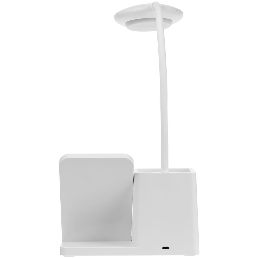 Лампа с подставкой для ручек и беспроводной зарядкой writeLight, белая / Миниатюра WWW (1000)