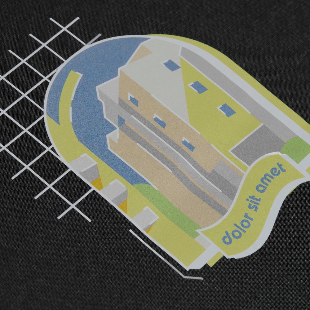 Зонт складной Classic, черный / Миниатюра нанесения (1000)