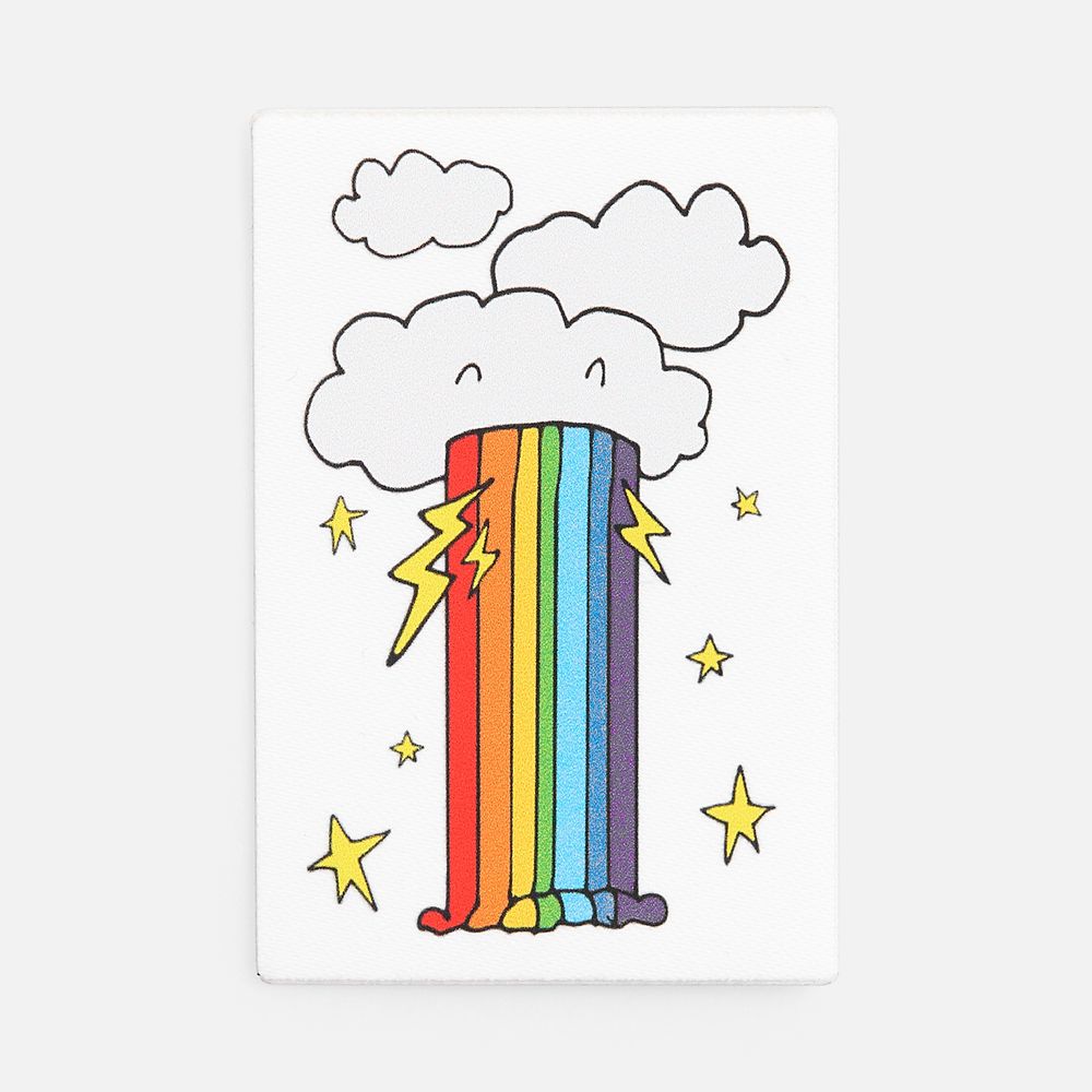 Наклейка тканевая Lunga, L, белая / Миниатюра нанесения (1000)