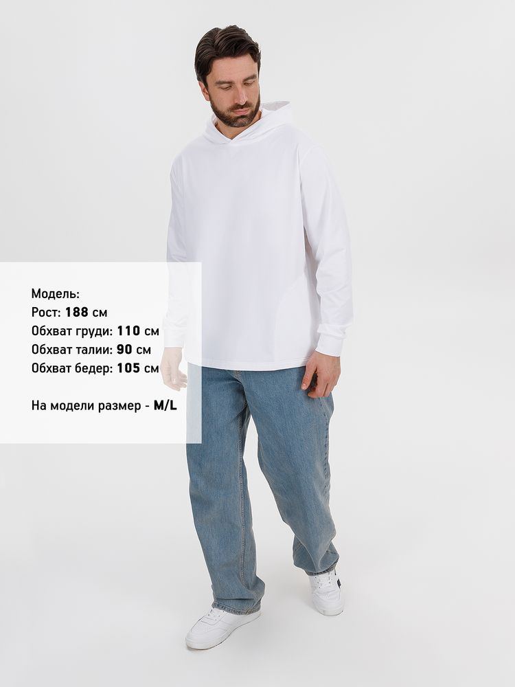 Худи унисекс Morfiss, белое / Миниатюра модельного (1000)