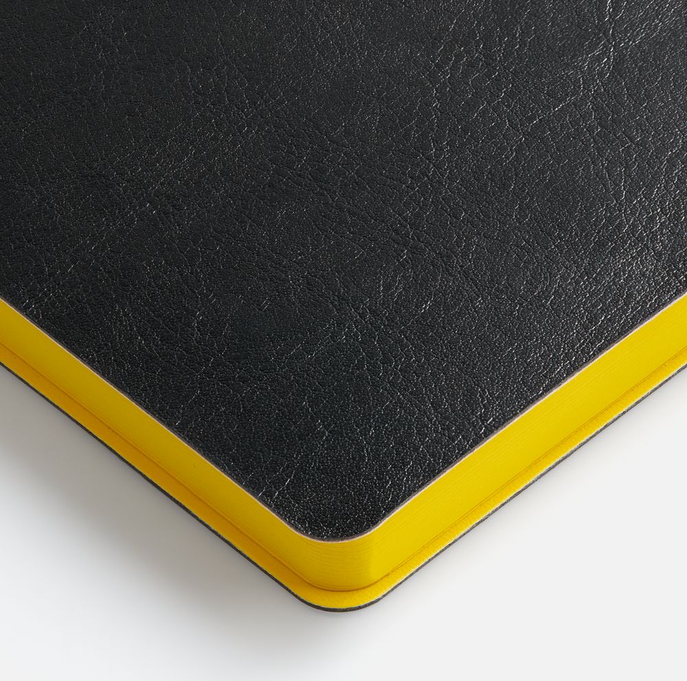 Ежедневник Doppio, недатированный, черный с желтым / Миниатюра WWW (1000)