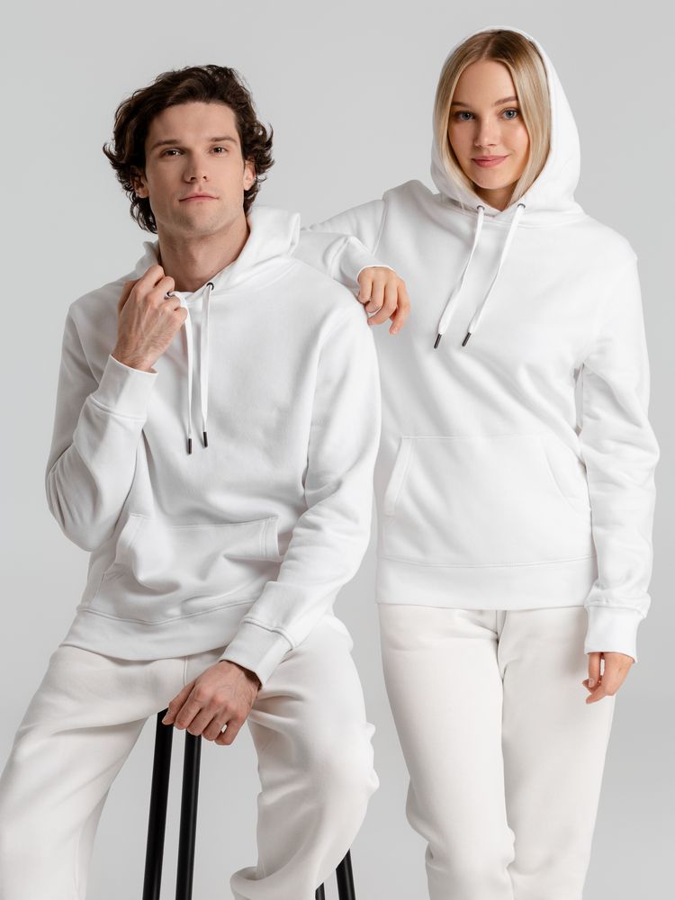 Толстовка с капюшоном унисекс King, белая / Миниатюра WWW (1000)