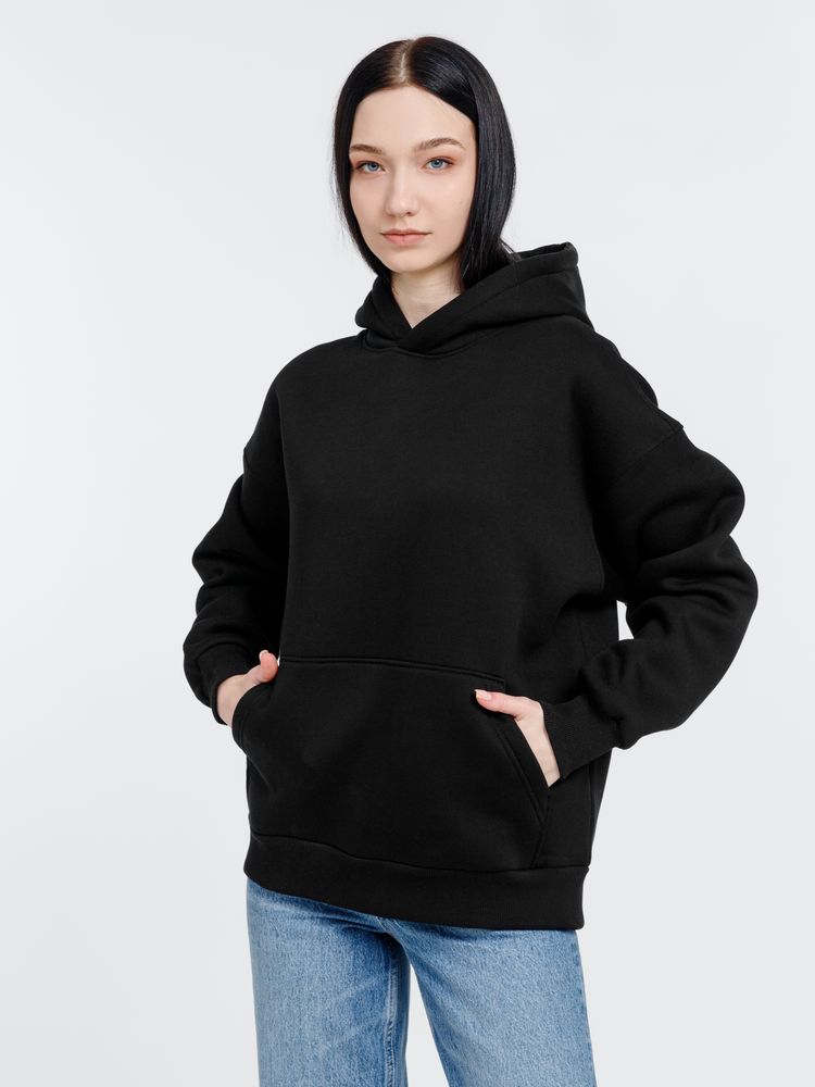 Худи оверсайз унисекс Go Easy, черное / Миниатюра WWW (1000)