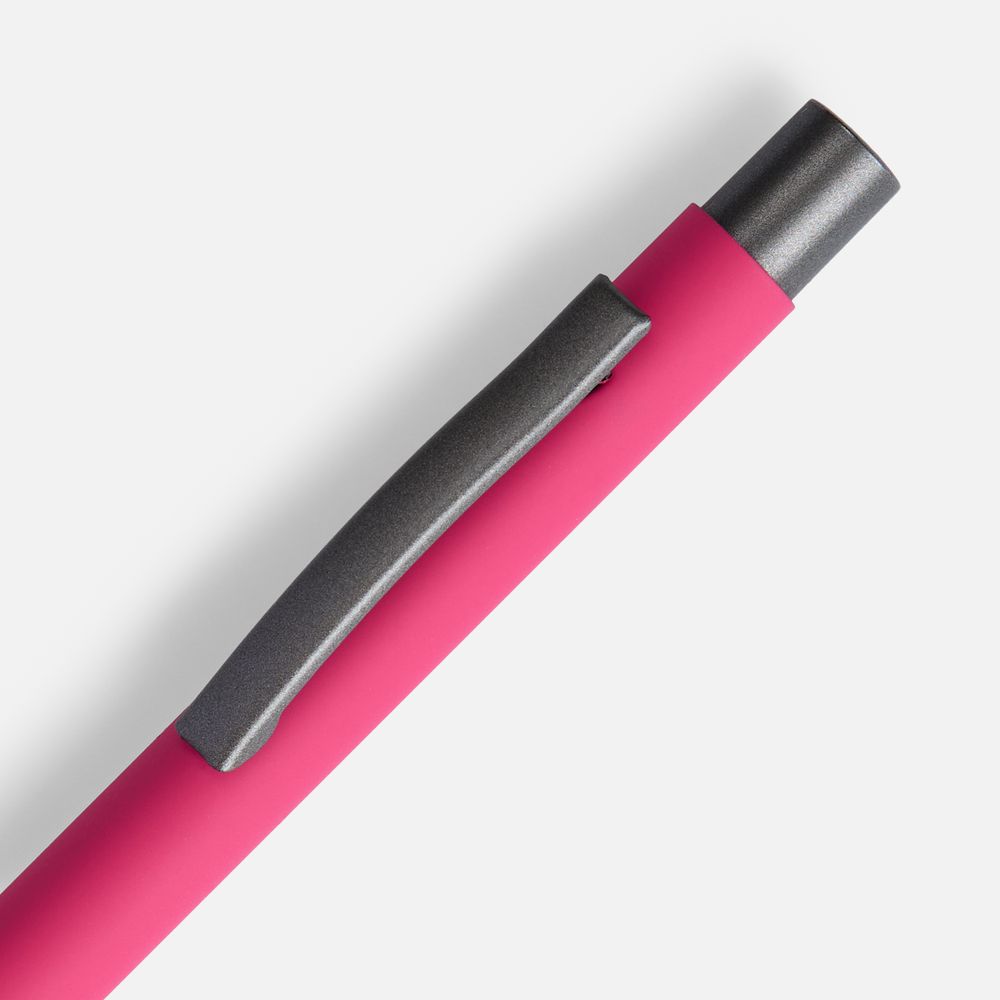 Ручка шариковая Atento Soft Touch, розовая / Миниатюра WWW (1000)