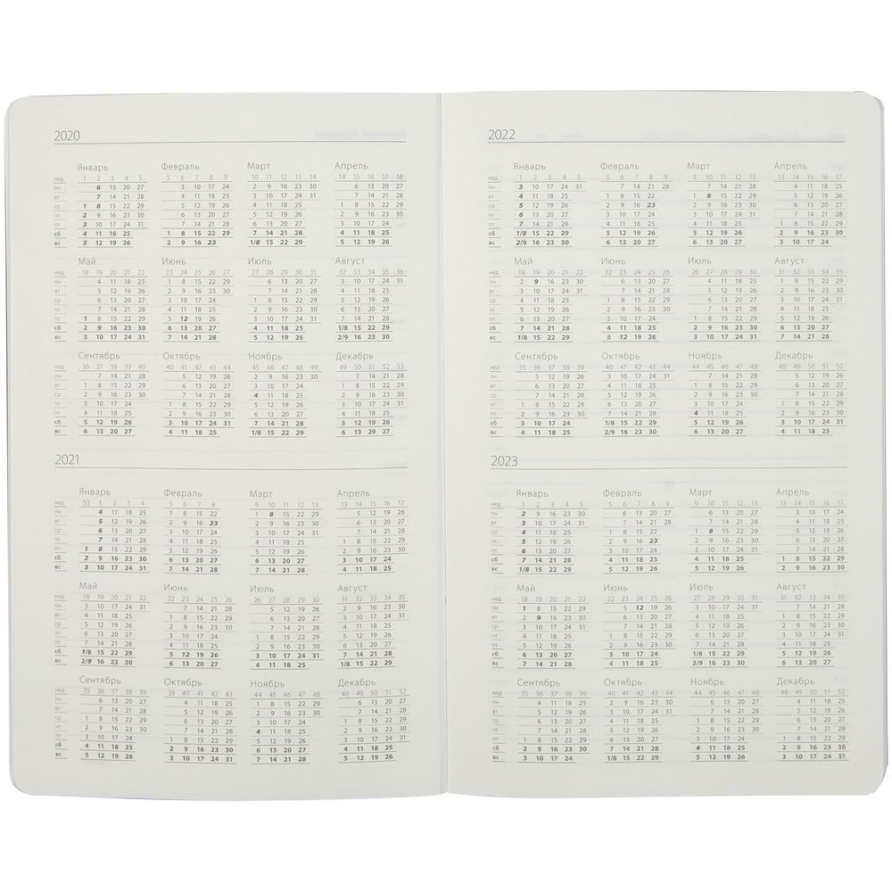 Ежедневник Your Day, недатированный, синий / Миниатюра WWW (1000)