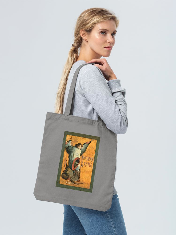 Холщовая сумка «Пиковая драма», серая / Миниатюра WWW (1000)