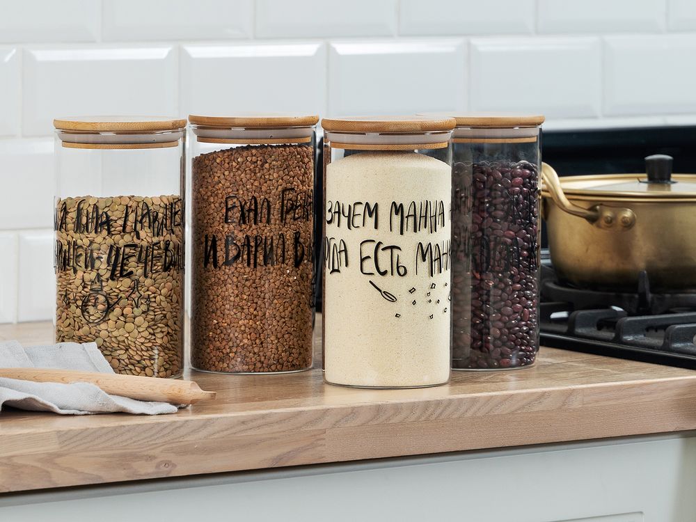 Емкость для хранения «Крупы. Фасоль», большая / Миниатюра WWW (1000)