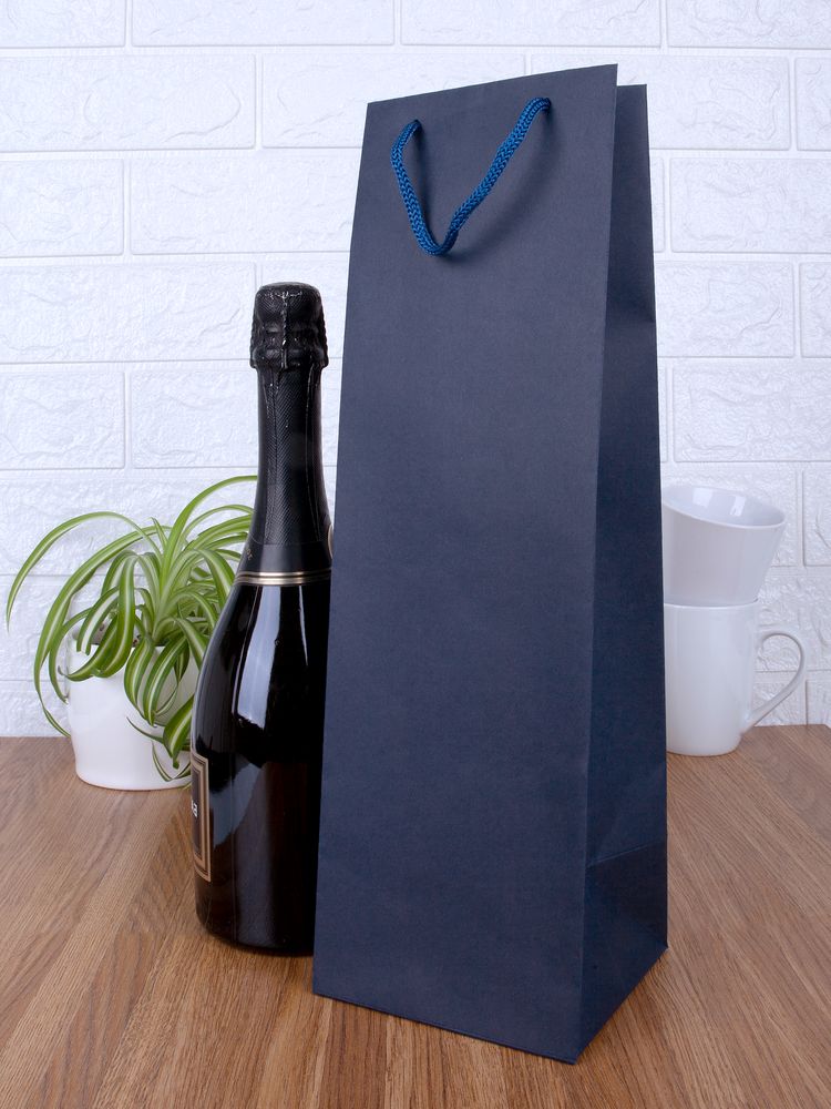 Пакет под бутылку Vindemia, синий / Миниатюра WWW (1000)