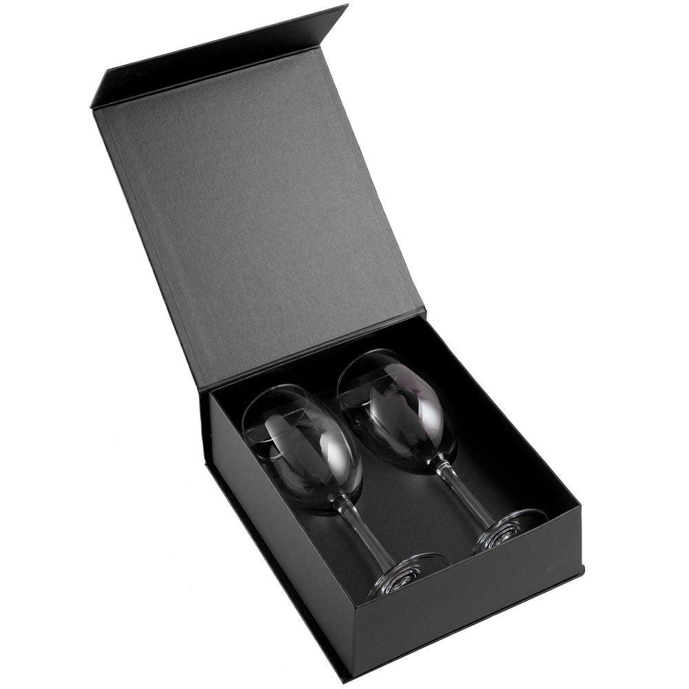 Набор из 2 бокалов для вина Wine House, черный / Миниатюра WWW (1000)