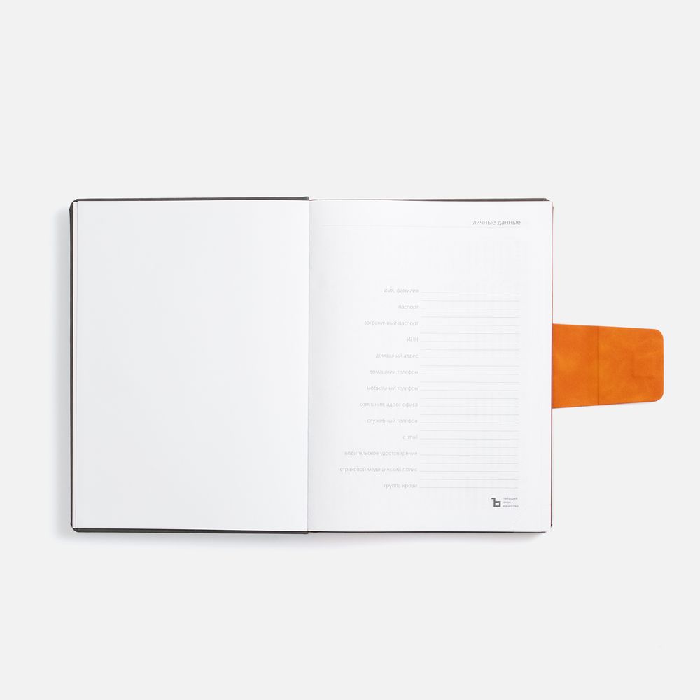 Ежедневник Grande Strap на заказ, датированный, серый / Миниатюра WWW (1000)