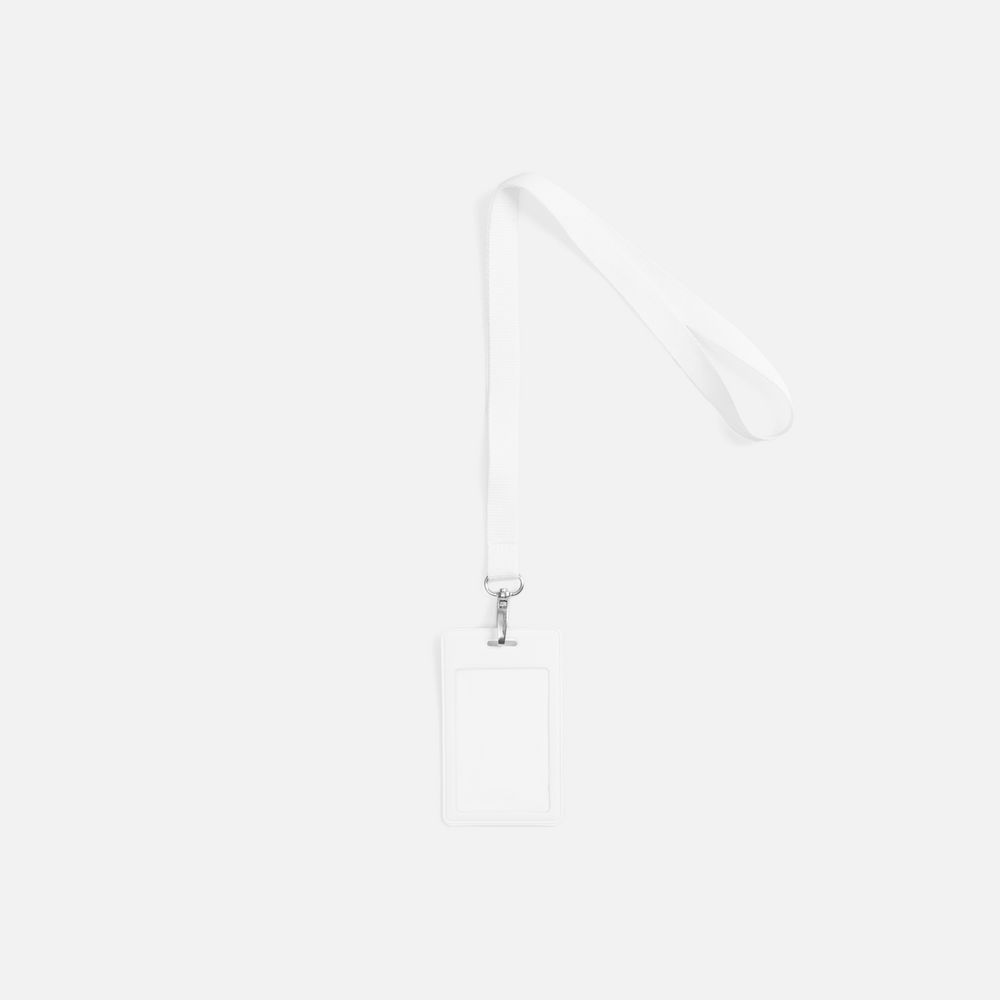 Лента для бейджа Pin, белая / Миниатюра WWW (1000)