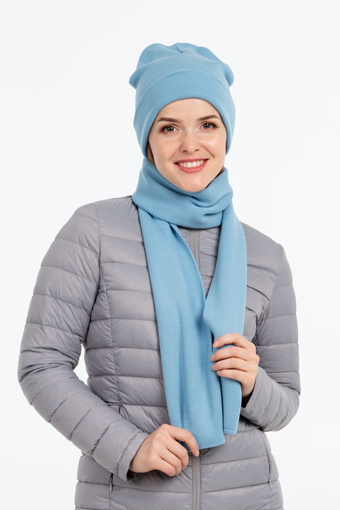 Шарф Real Talk, голубой / Миниатюра WWW (1000)