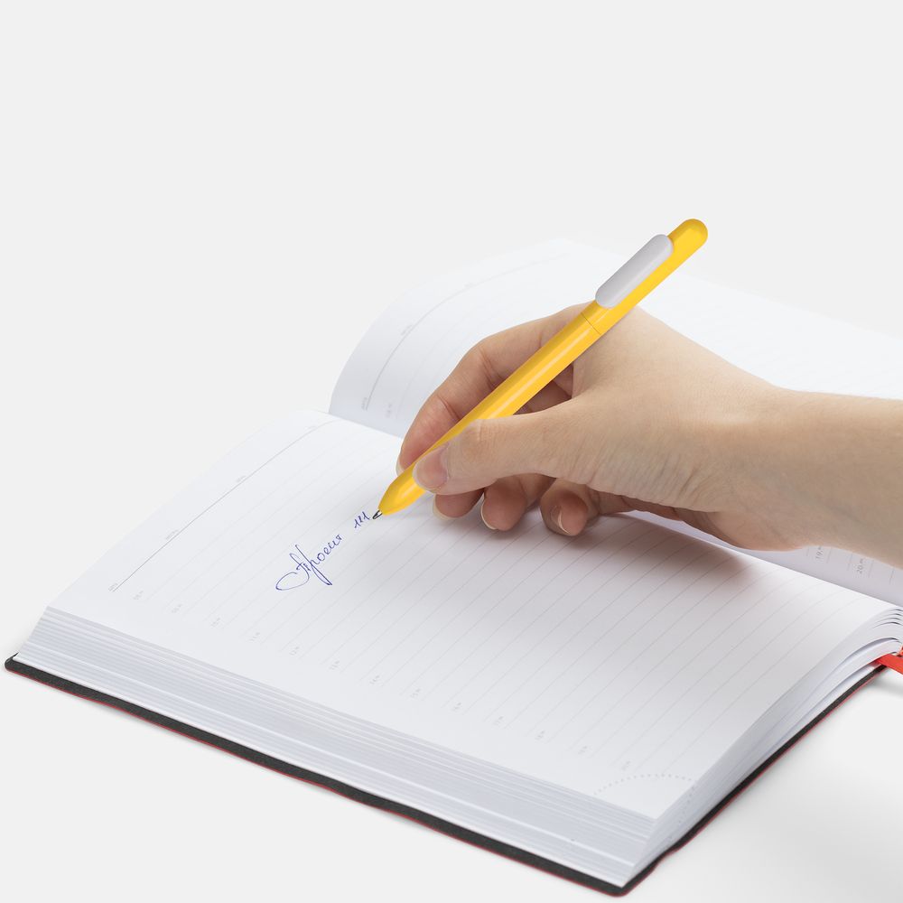 Ручка шариковая Swiper, желтая с белым / Миниатюра WWW (1000)