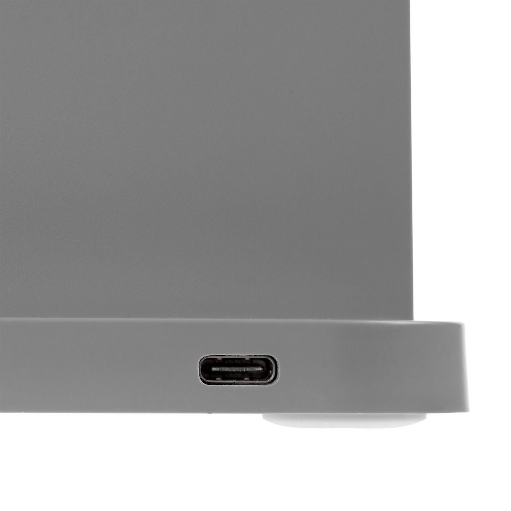 Зарядная станция с часами и подсветкой Large Charge, серая / Миниатюра WWW (1000)