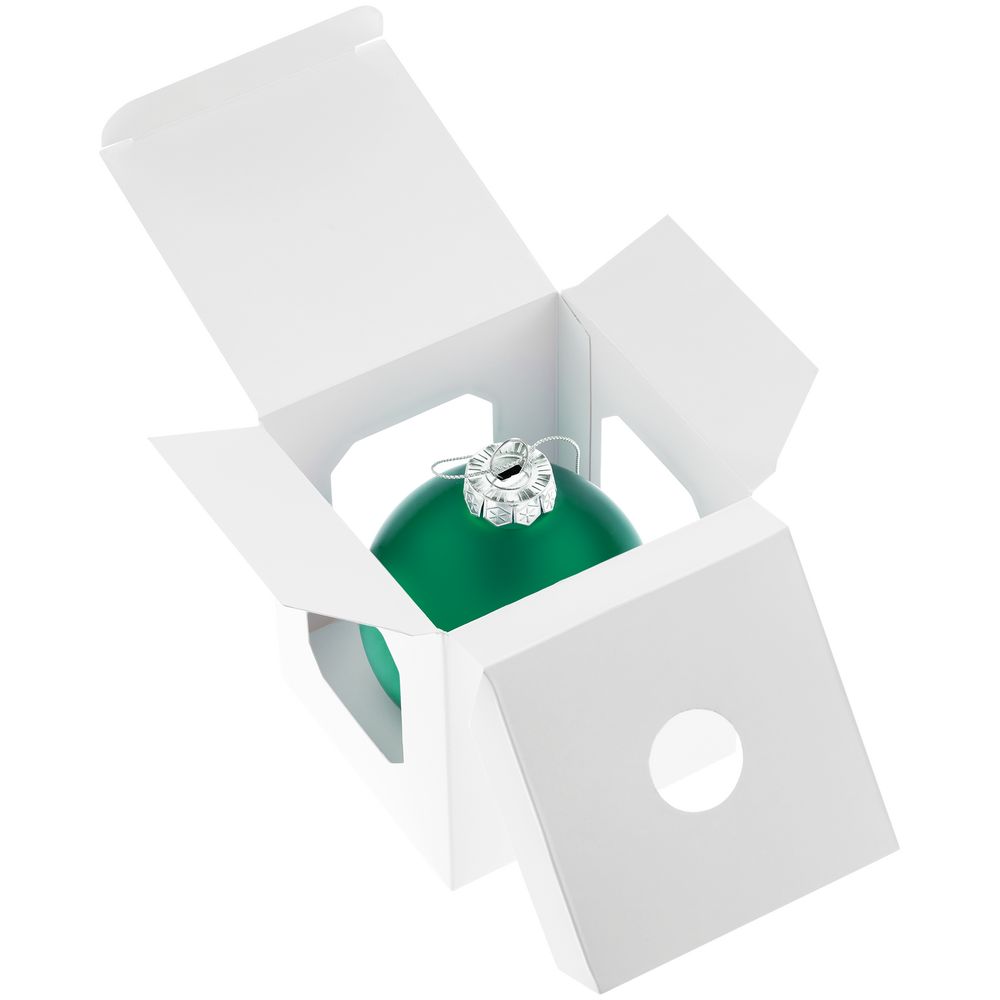 Елочный шар Finery Matt, 8 см, матовый зеленый / Миниатюра WWW (1000)