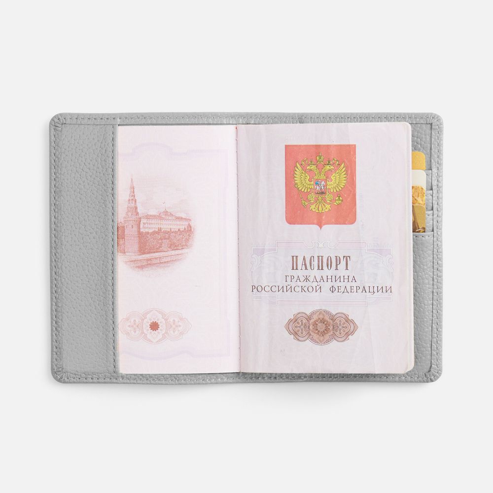 Обложка для паспорта Unison, серая / Миниатюра WWW (1000)